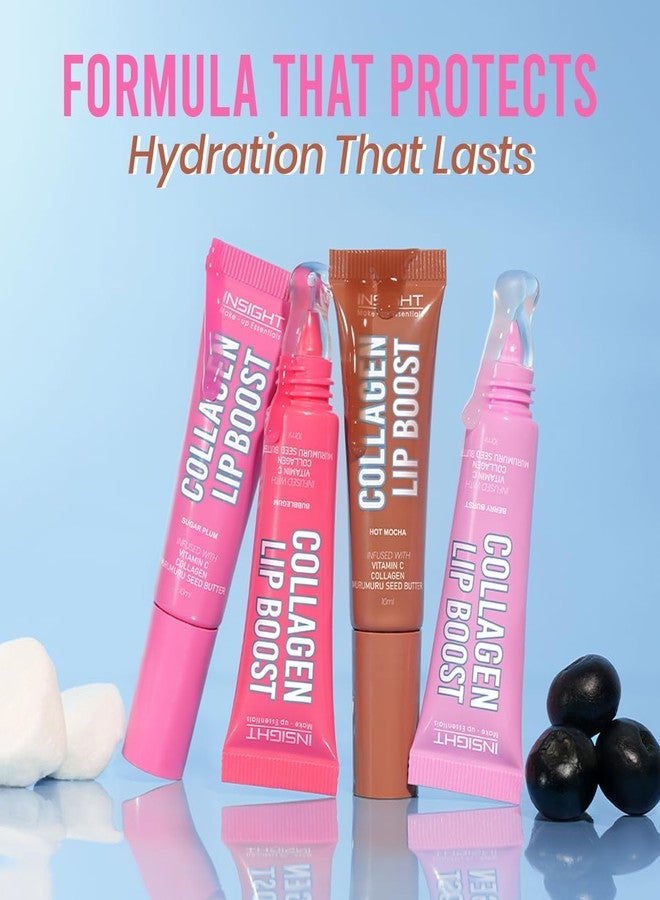 INSIGHT Collagen Lip Boost - Sugar Plum (10g) |Glossy Non-Sticky Finish | Vitamin C & Hydrating Treatment | Long Lasting Moisturization | Lightweight Daily Lip Wear - Image 3